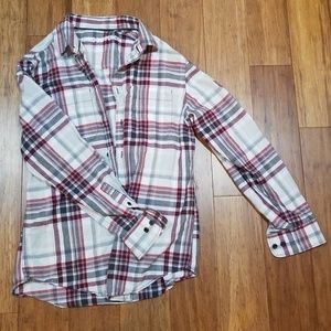 Men's Mossimo red and white flannel